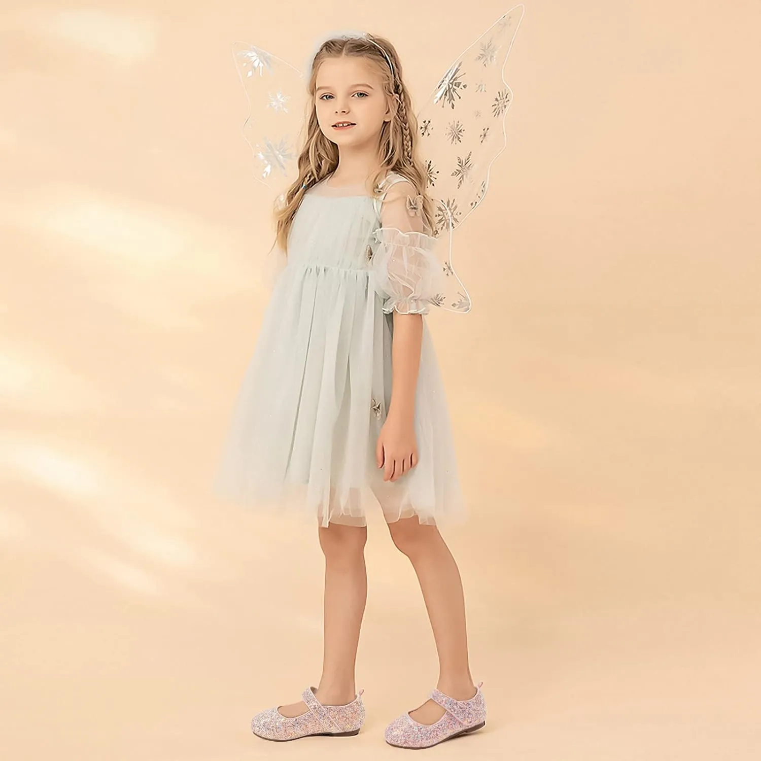 ADAMUMU Girls Dress Up Shoes Sparkly Shoes for Girls Princess Mary Jane School Uniform Dress Shoes in Performance, Prom and Graduation for Toddler/Little/Big Kids