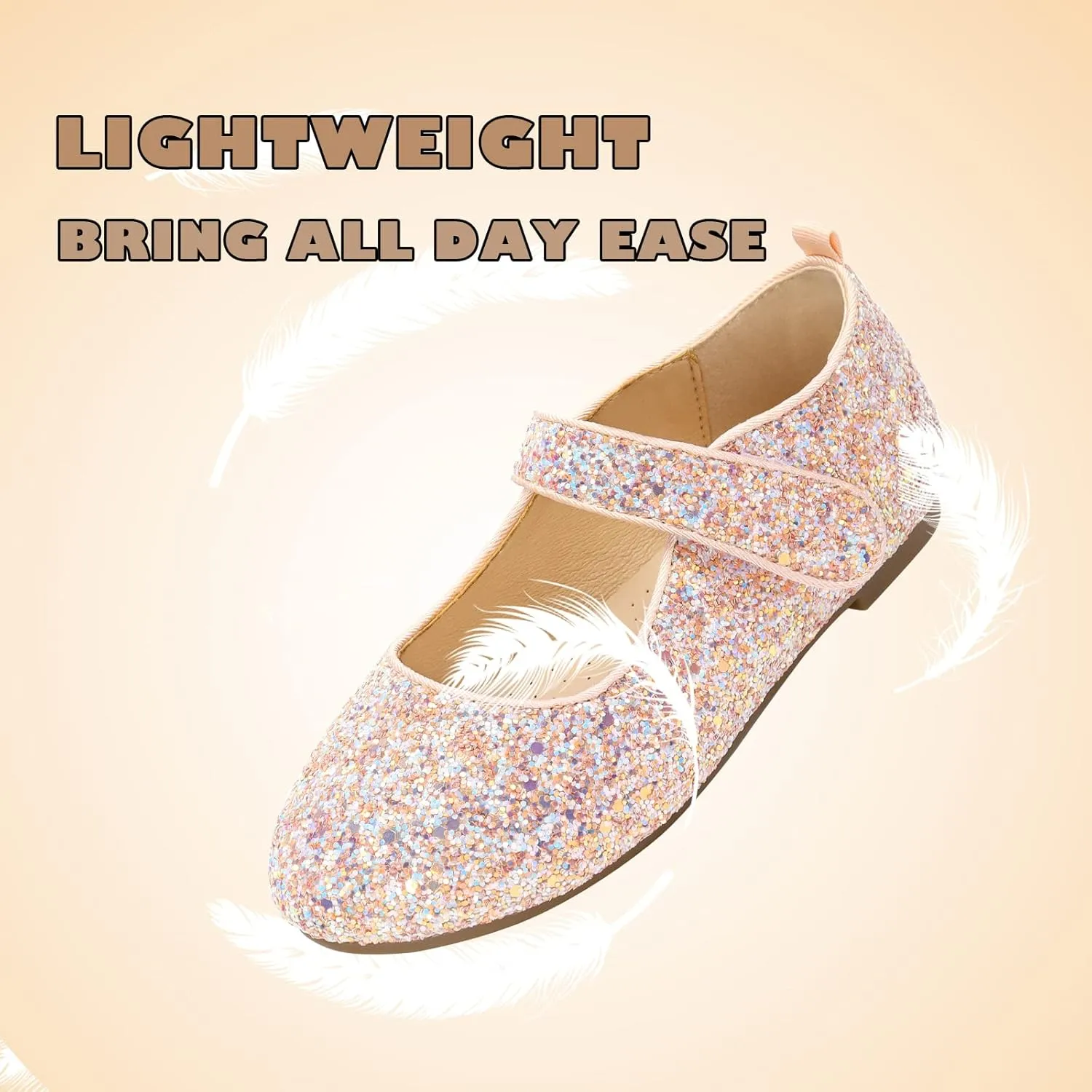 ADAMUMU Girls Dress Up Shoes Sparkly Shoes for Girls Princess Mary Jane School Uniform Dress Shoes in Performance, Prom and Graduation for Toddler/Little/Big Kids