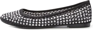 ADAMUMU Rhinestone Flats for Women Sparkly Crystals Ballerina Shoes Crystals Sparkly Mary Jane Flats Round Toe Buckle Strap Design Comfortable and Non Slip Sole Flat for Daily Wear and Work