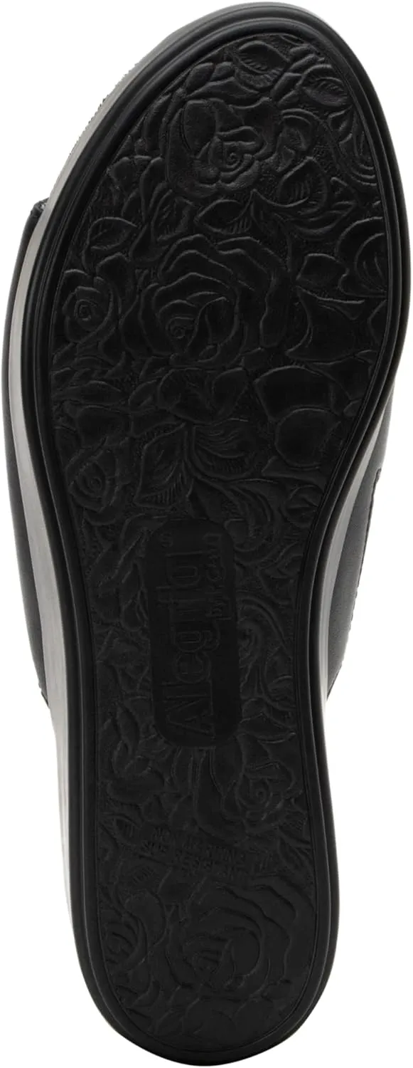 Alegria Triniti - Timeless Leather Platform Sandal - Comfort, Arch Support and Stylish Women's Sandal for Everyday Elegance - Slip-Resistant Wedge Slide