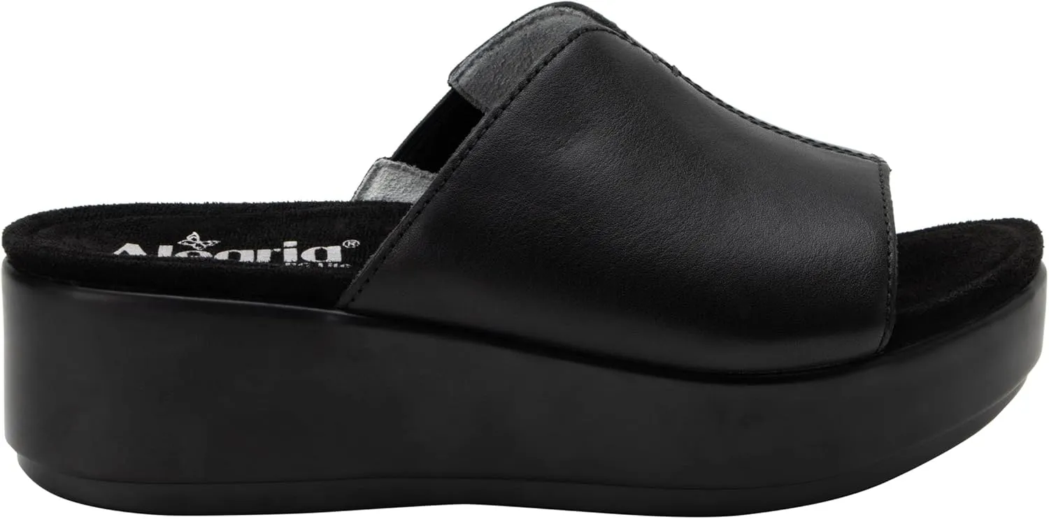Alegria Triniti - Timeless Leather Platform Sandal - Comfort, Arch Support and Stylish Women's Sandal for Everyday Elegance - Slip-Resistant Wedge Slide