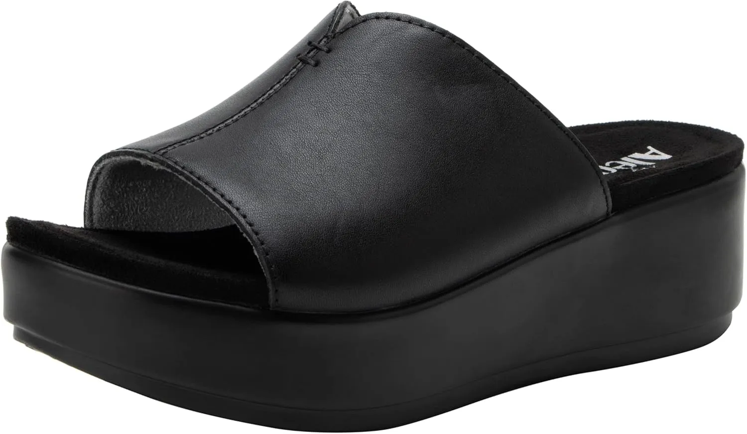 Alegria Triniti - Timeless Leather Platform Sandal - Comfort, Arch Support and Stylish Women's Sandal for Everyday Elegance - Slip-Resistant Wedge Slide