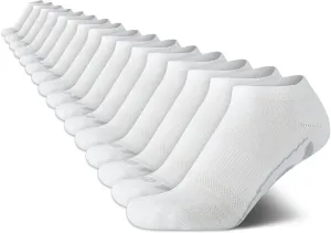AND1 Boys Low Cut Socks - 16 Pack Breathable Moisture-Wicking Cushioned Athletic No Show Socks for Boys (Sizes: Small-Large)