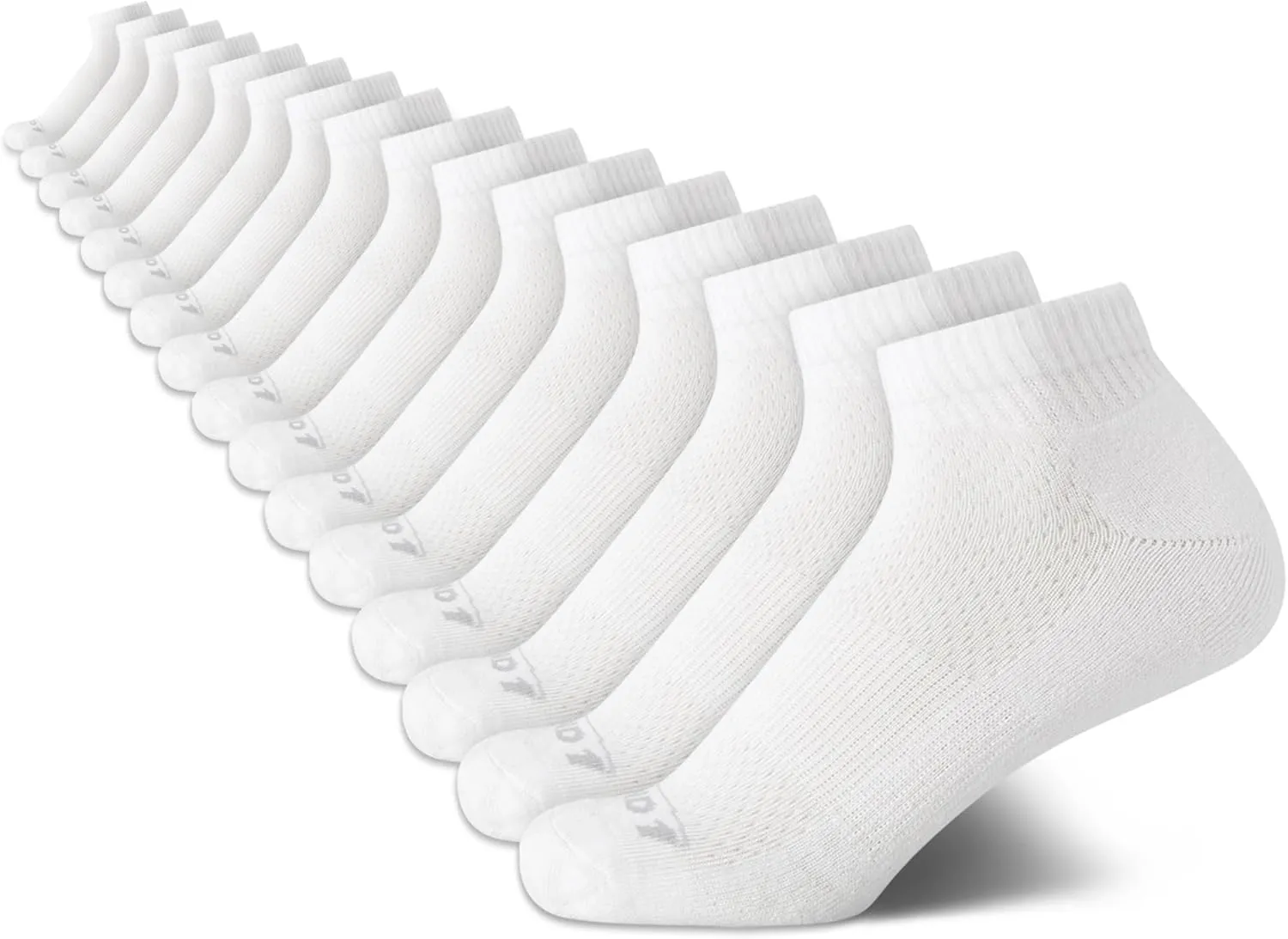 AND1 Boys Quarter Socks - 16 Pack Moisture Wicking Cushioned Athletic Basketball and Running Socks for Boys (Sizes: S-L)