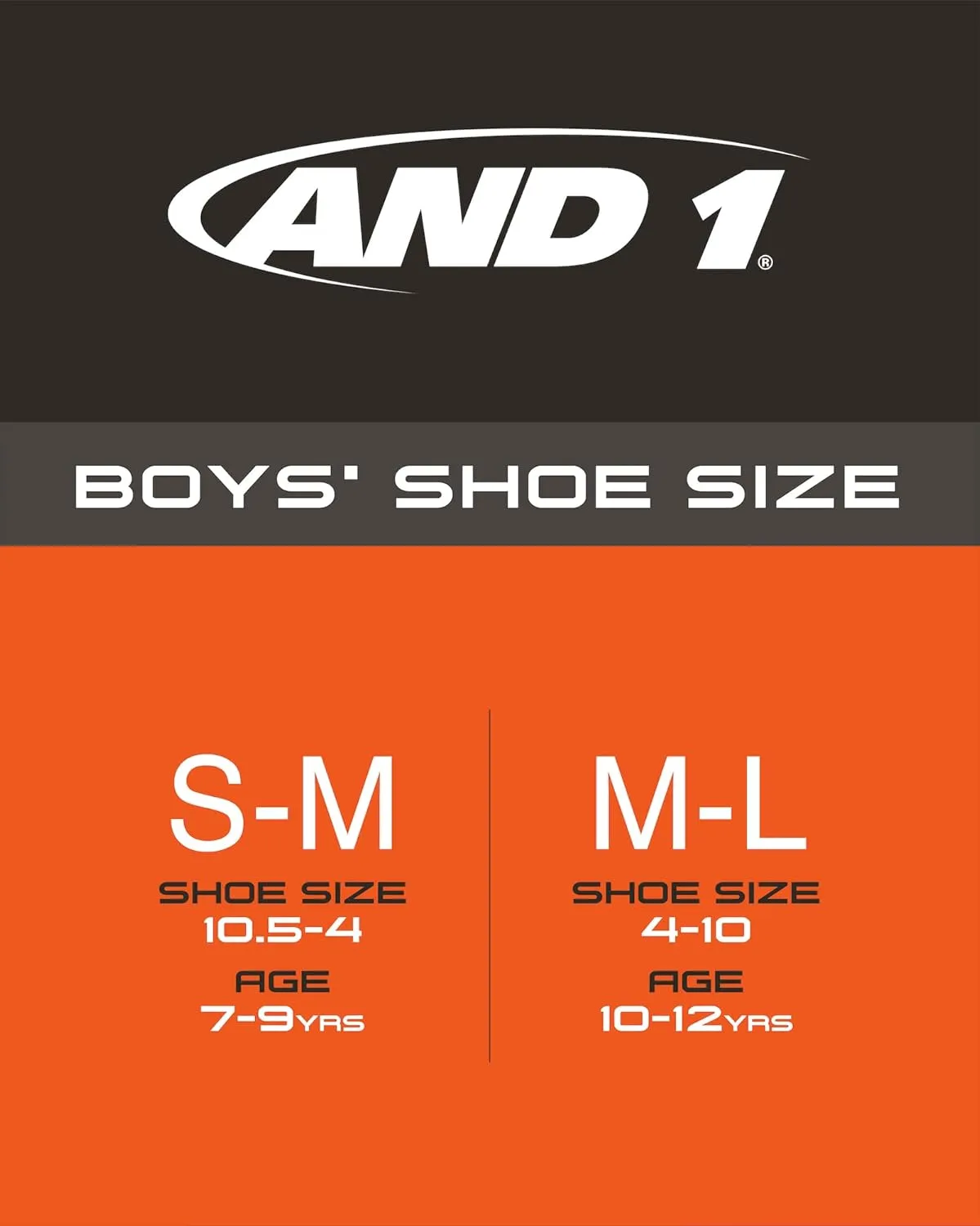 AND1 Boys Quarter Socks - 16 Pack Moisture Wicking Cushioned Athletic Basketball and Running Socks for Boys (Sizes: S-L)