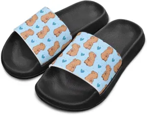 Animal Pattern Sandals House Slides Children's Cozy Pillow Slippers Soft Non-Slip for Beach Pool Bathroom