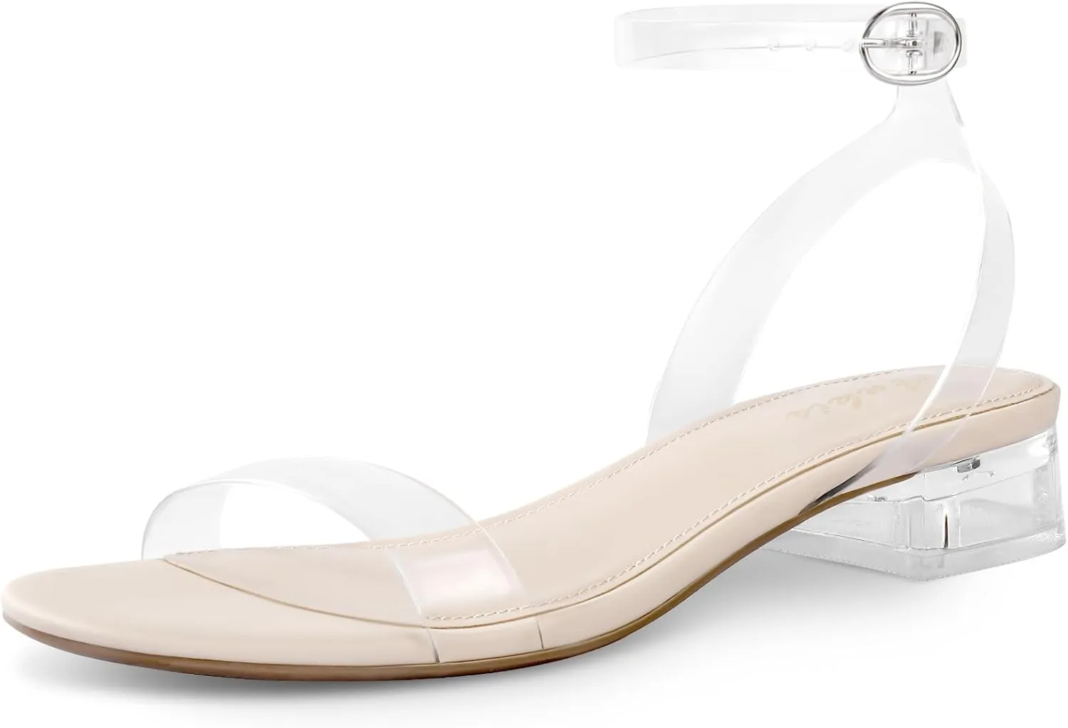 Ankis Black Nude White Red Women Sandals Comfortable Walking Strappy Open Toe Sandals for Women Dressy Summer 1 Inch Low block Heel Flat Adjustable Ankle Strap Wide Available Shoes 2024