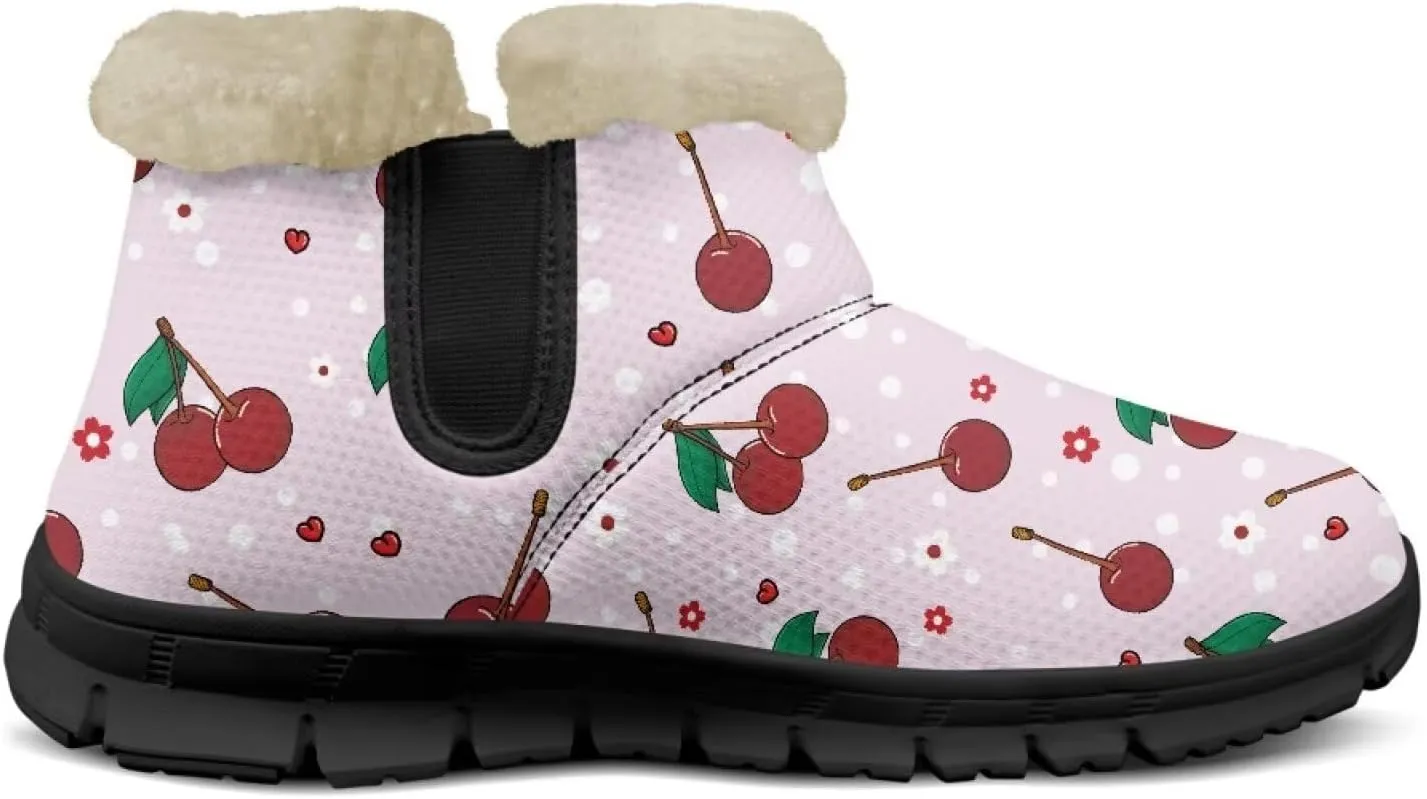 Ankle Boots for Women Waterproof Anti-Slip Winter Warm Fur Lined Snow Boot Outdoor Insulated Slip On Booties Shoes for Hiking Work