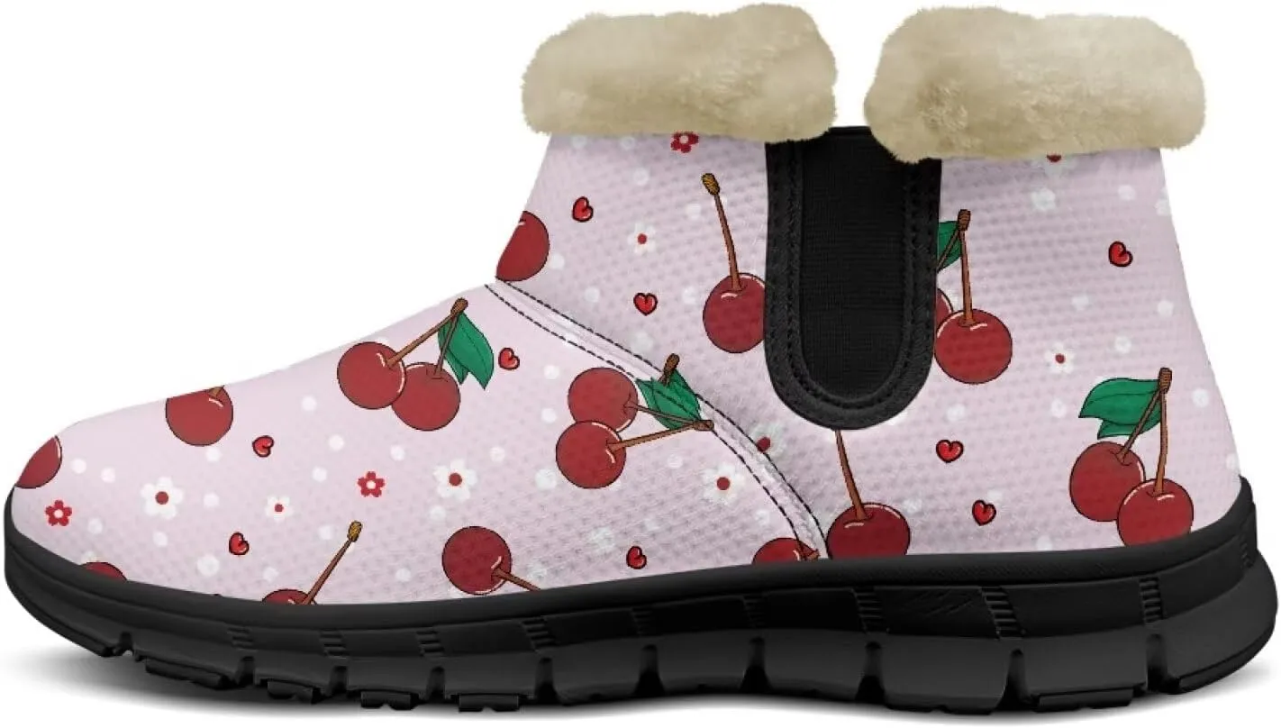 Ankle Boots for Women Waterproof Anti-Slip Winter Warm Fur Lined Snow Boot Outdoor Insulated Slip On Booties Shoes for Hiking Work