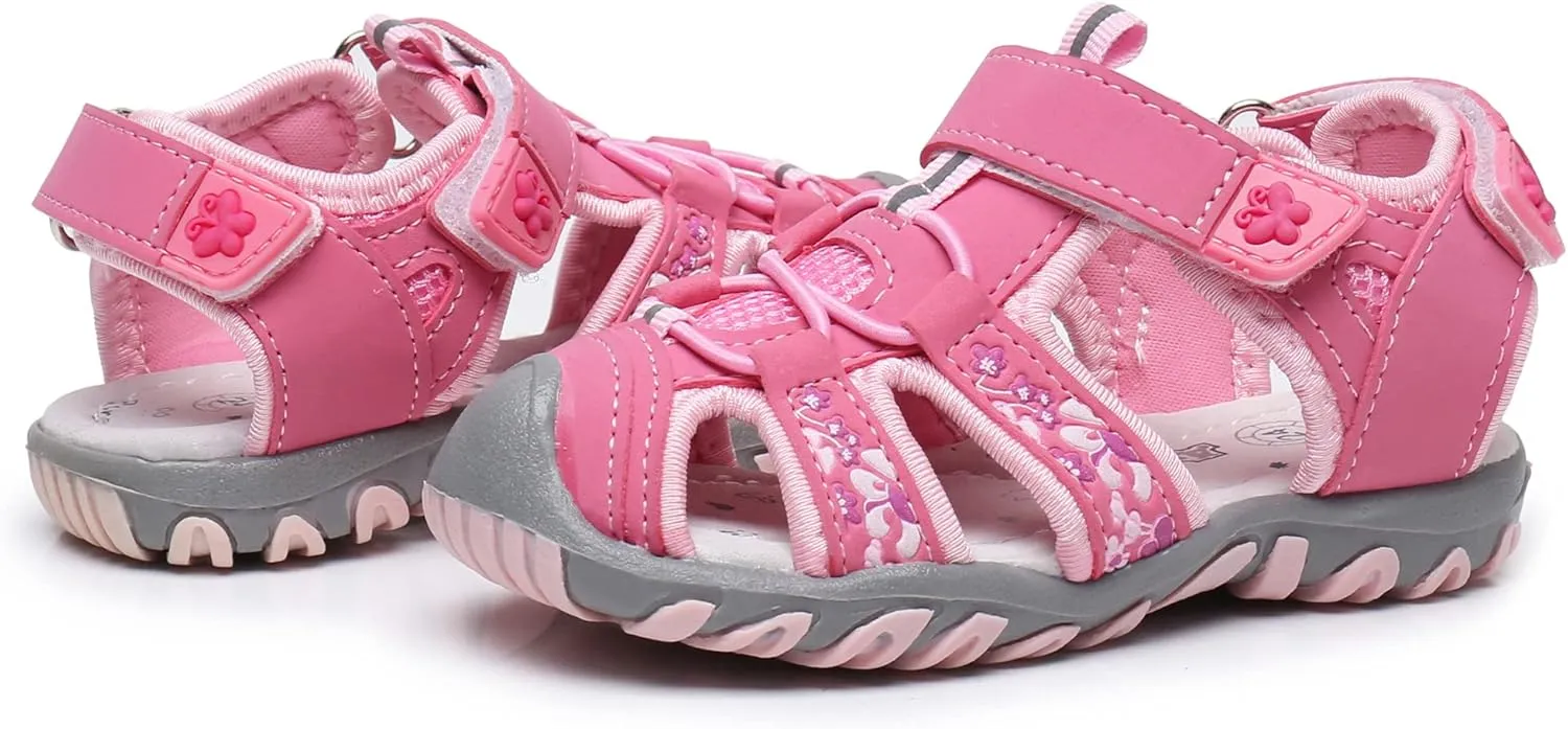 Apakowa Kid's Boy's Girl's Soft Sole Close Toe Sport Beach Sandals (Toddler/Little Kid)