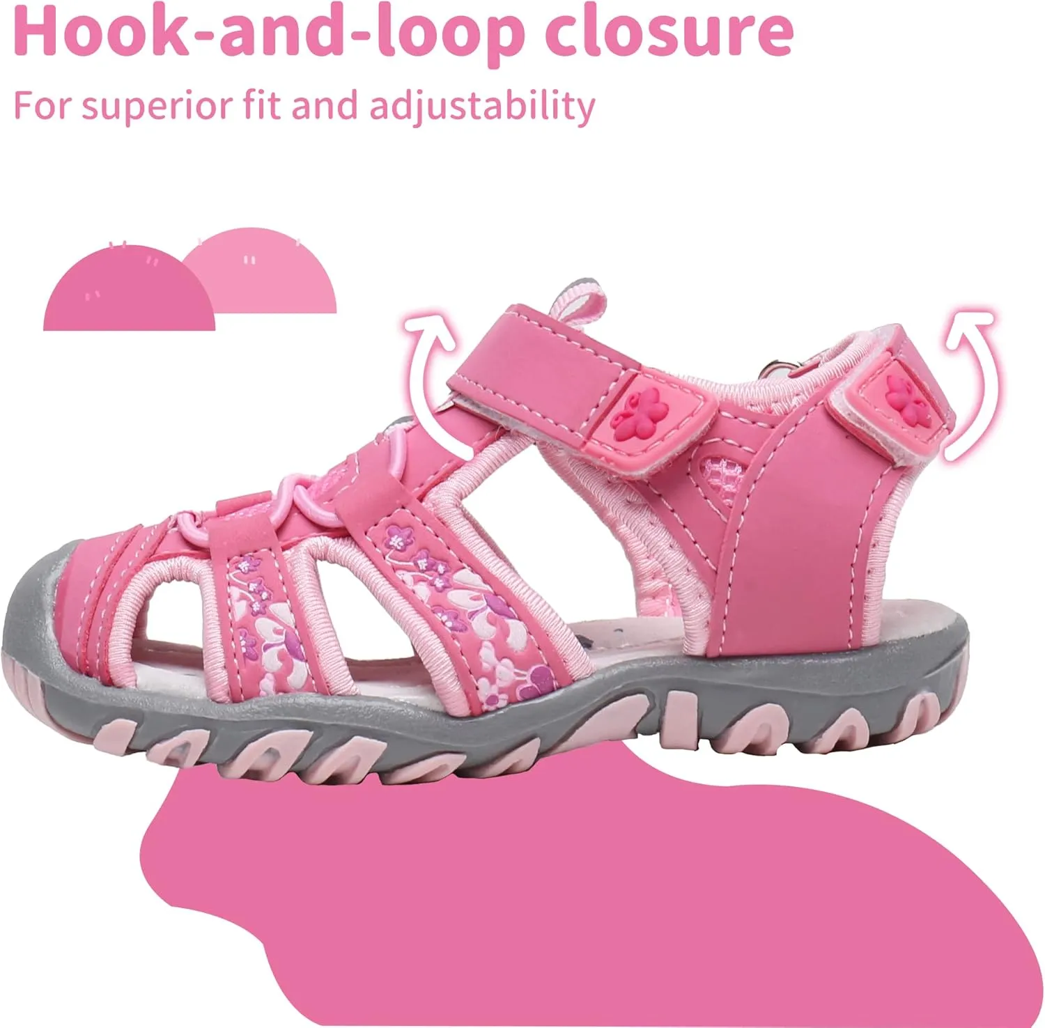 Apakowa Kid's Boy's Girl's Soft Sole Close Toe Sport Beach Sandals (Toddler/Little Kid)