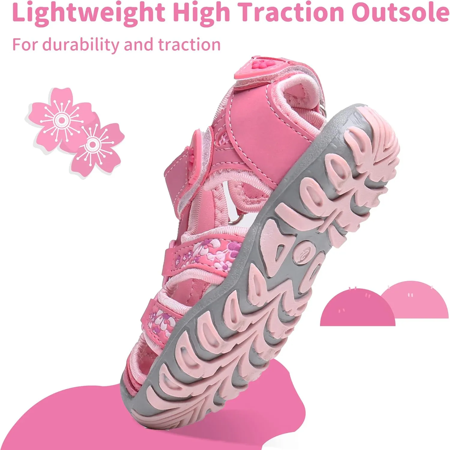 Apakowa Kid's Boy's Girl's Soft Sole Close Toe Sport Beach Sandals (Toddler/Little Kid)
