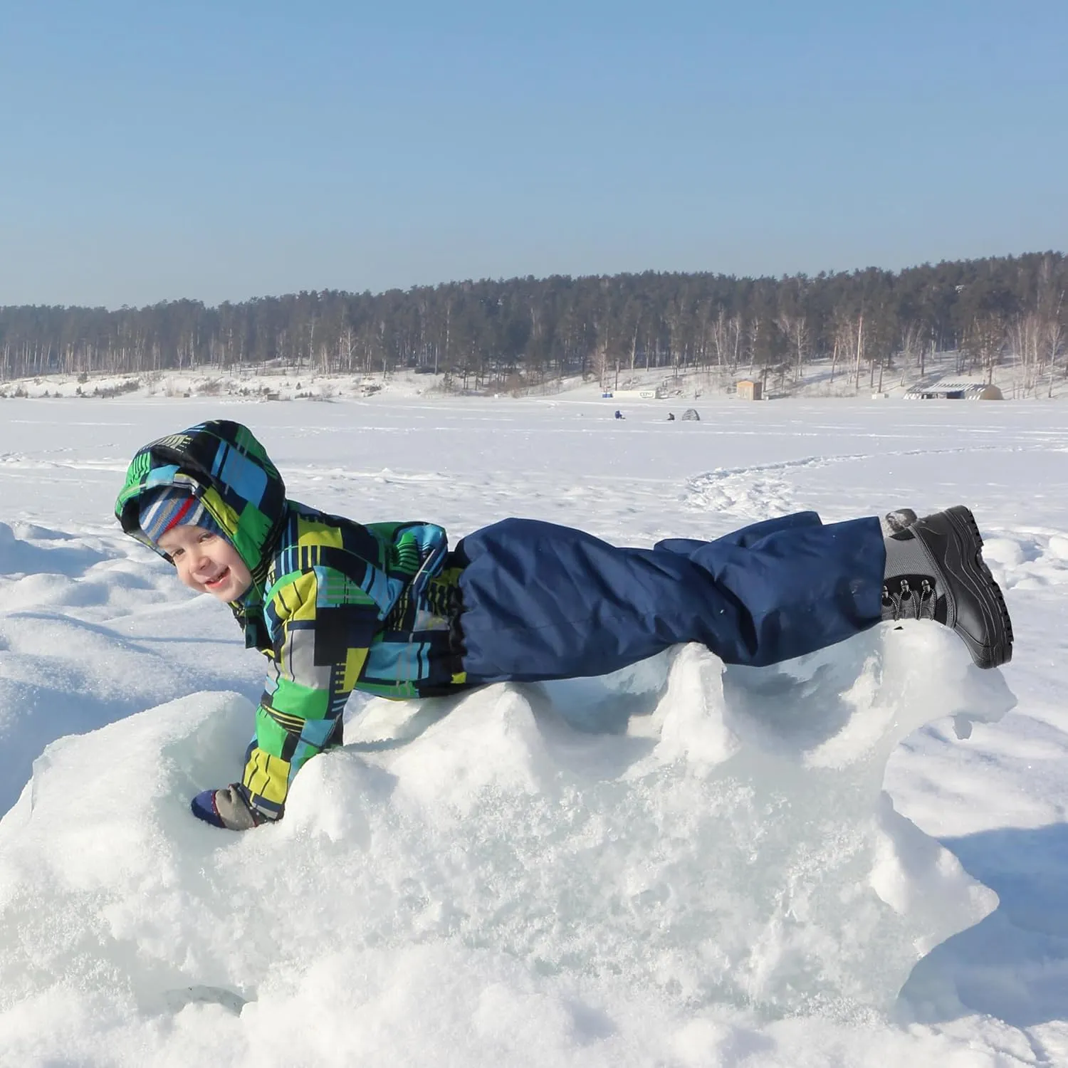 Apakowa Kids Boys Girls Winter Snow Boots Waterproof Outdoor Insulated Snow Boots (Little Kid/Big Kid)