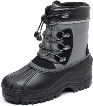 Apakowa Kids Boys Girls Winter Snow Boots Waterproof Outdoor Insulated Snow Boots (Little Kid/Big Kid)