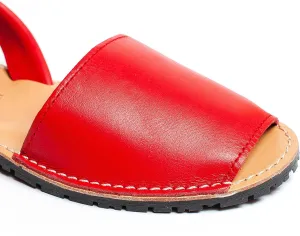 Avarca Leather Flat Sandals for Women - Made in Spain - Peep Toe Womens Sandals, Perfect Beach Essentials - Comfortable Spanish Women's Shoes for Every Occasion, Handmade Slingback Shoes