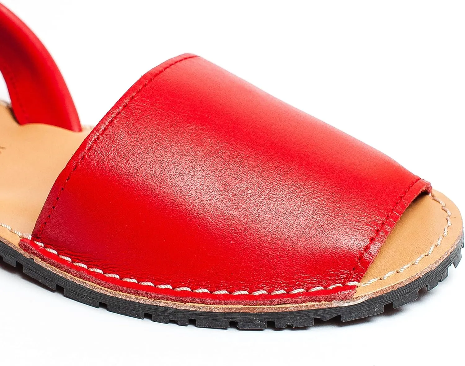 Avarca Leather Flat Sandals for Women - Made in Spain - Peep Toe Womens Sandals, Perfect Beach Essentials - Comfortable Spanish Women's Shoes for Every Occasion, Handmade Slingback Shoes