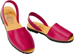 Avarca Leather Flat Sandals for Women - Made in Spain - Peep Toe Womens Sandals, Perfect Beach Essentials - Comfortable Spanish Women's Shoes for Every Occasion, Handmade Slingback Shoes