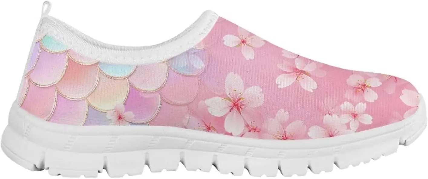 Axolotl Shoes for Girls Little Kid Sneakers Cartoon Print Running Shoes for Girls