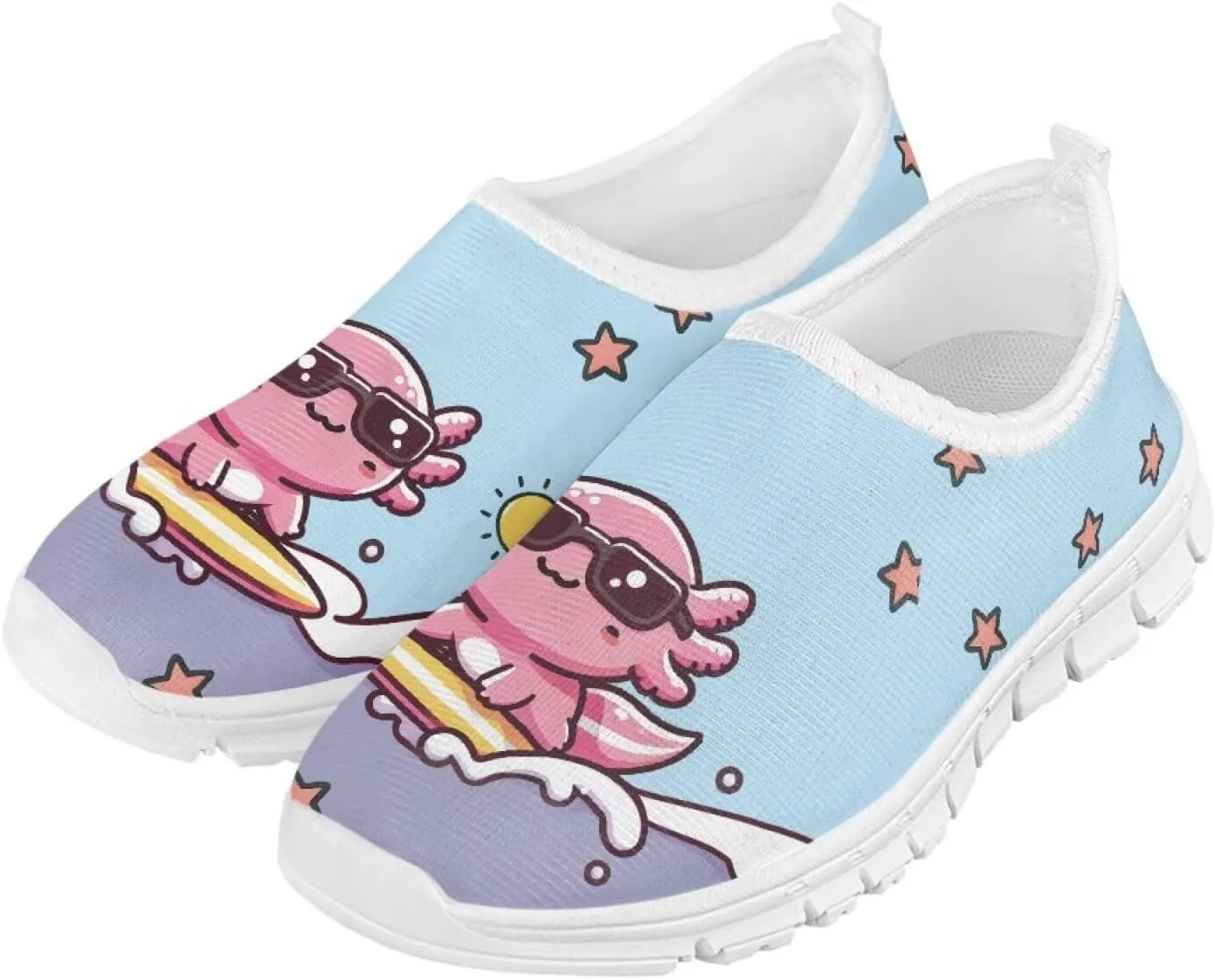 Axolotl Shoes for Girls Slip On Sneakers Kids Tennis Shoes Size 11-2,5