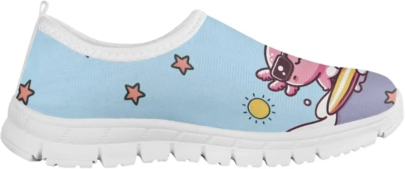 Axolotl Shoes for Girls Slip On Sneakers Kids Tennis Shoes Size 11-2,5