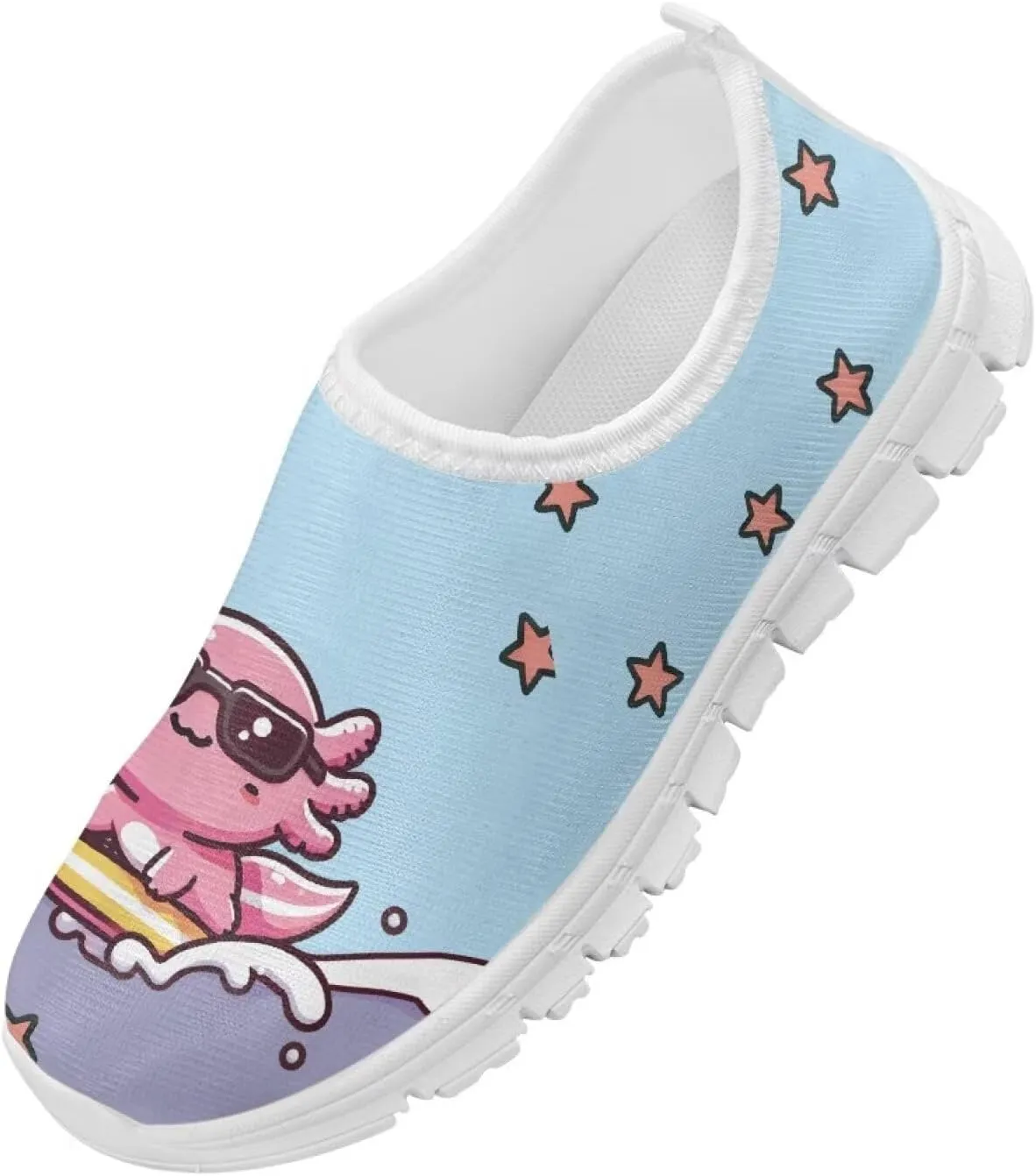 Axolotl Shoes for Girls Slip On Sneakers Kids Tennis Shoes Size 11-2,5