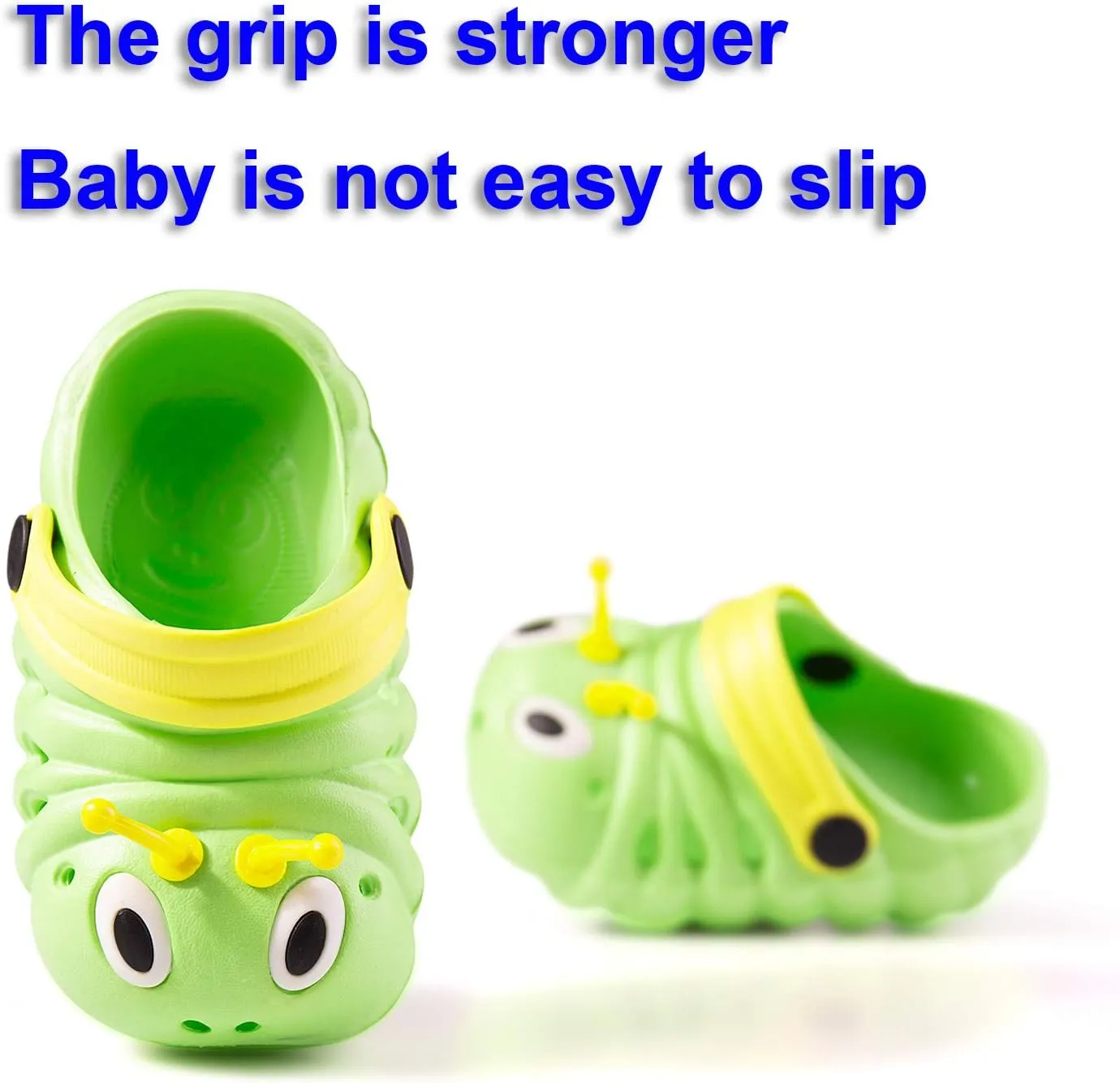 Baby Girls Boys Sandals Kid's Cute Lightweight Shoes Summer Premium Cartoon Sandals Children Caterpillar Non-Slip Beach Water Clogs Shoes Garden Slipper