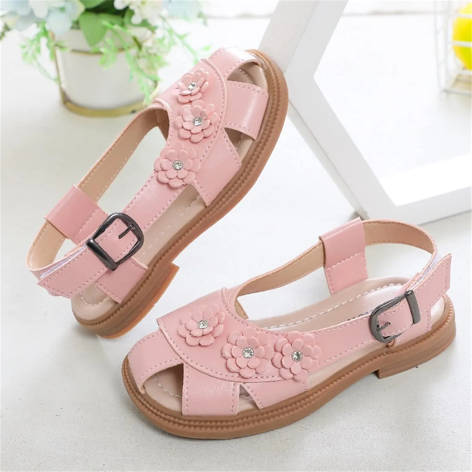 Baby Shoes Flat Sandals Flower Hollow Beach Shoes Fashion Soft Sole Girls Boys Casual Sandals Toddler Dress Up