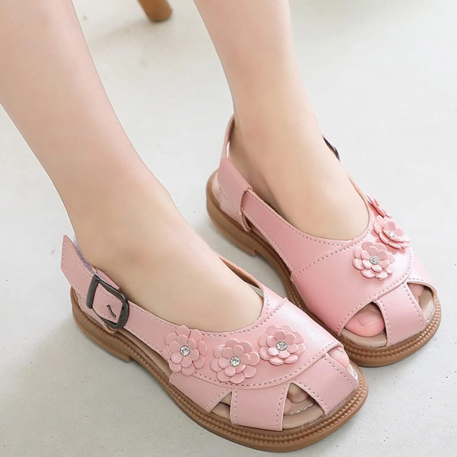Baby Shoes Flat Sandals Flower Hollow Beach Shoes Fashion Soft Sole Girls Boys Casual Sandals Toddler Dress Up