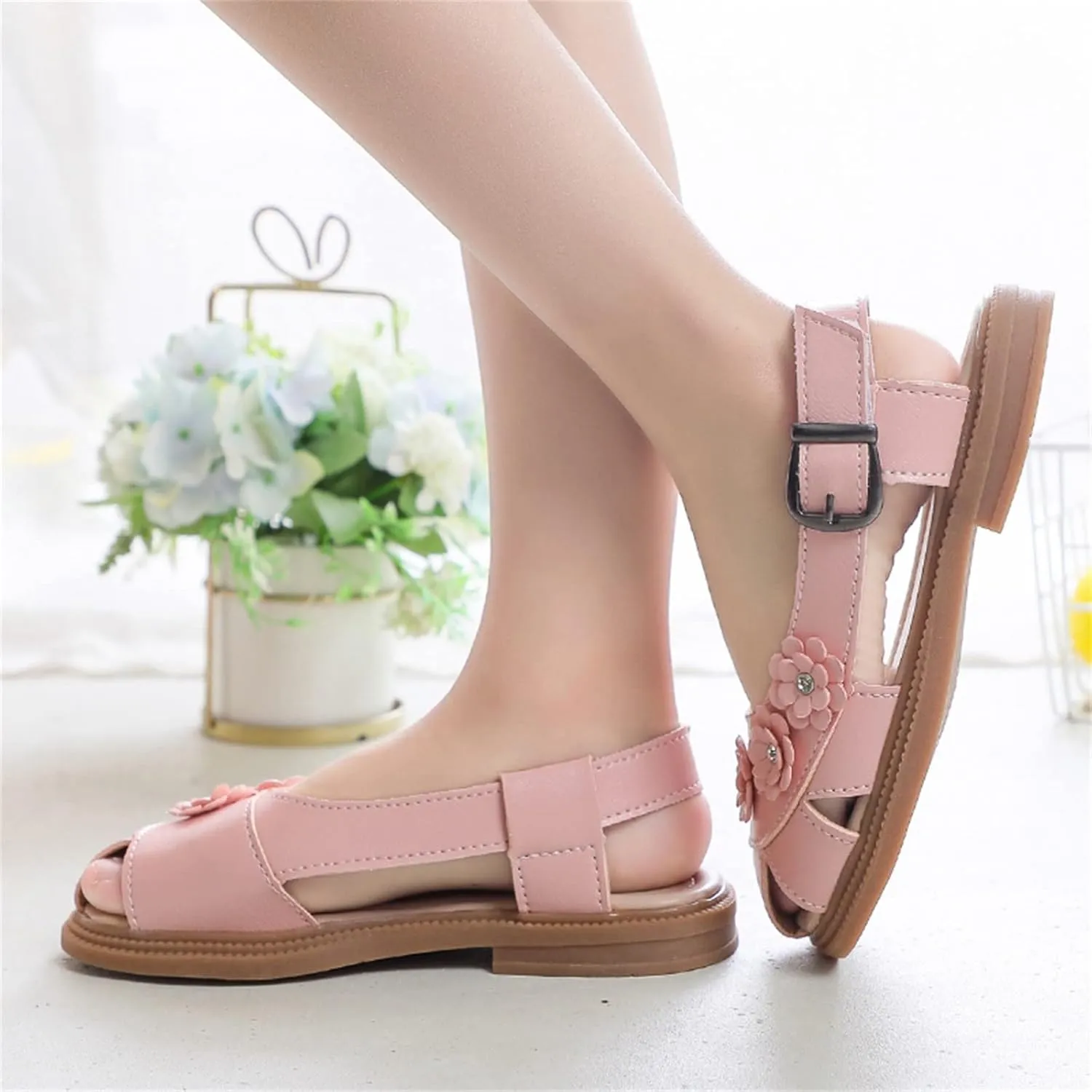 Baby Shoes Flat Sandals Flower Hollow Beach Shoes Fashion Soft Sole Girls Boys Casual Sandals Toddler Dress Up