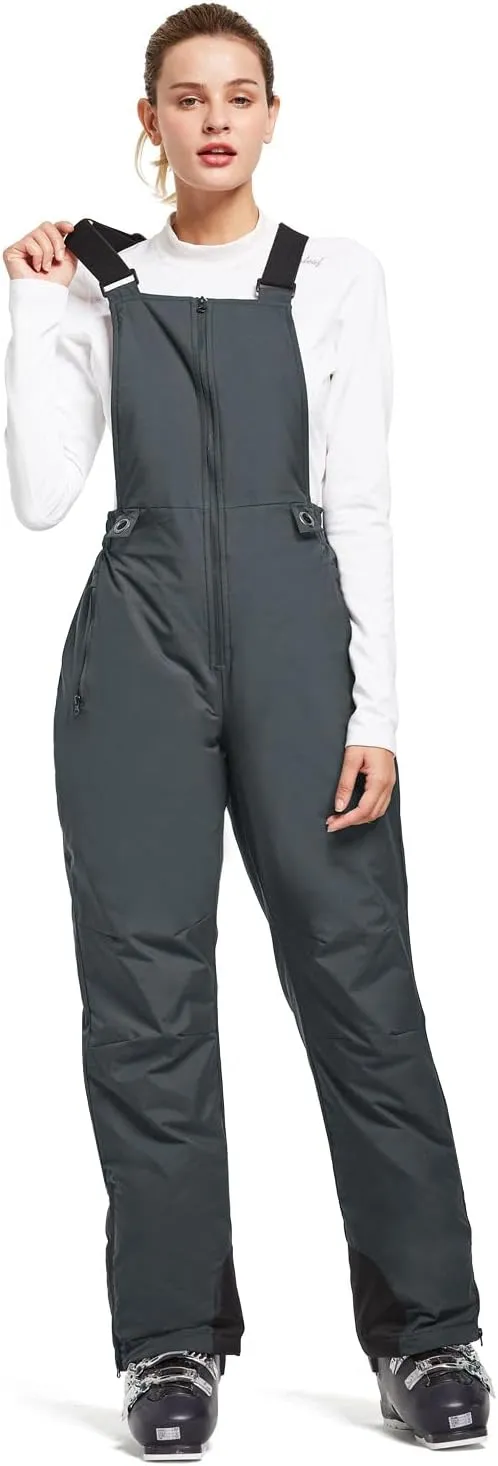 baleaf Women's Insulated Waterproof Ski Bib Overalls Snow Windproof Snowboarding Pant