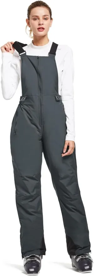 baleaf Women's Insulated Waterproof Ski Bib Overalls Snow Windproof Snowboarding Pant