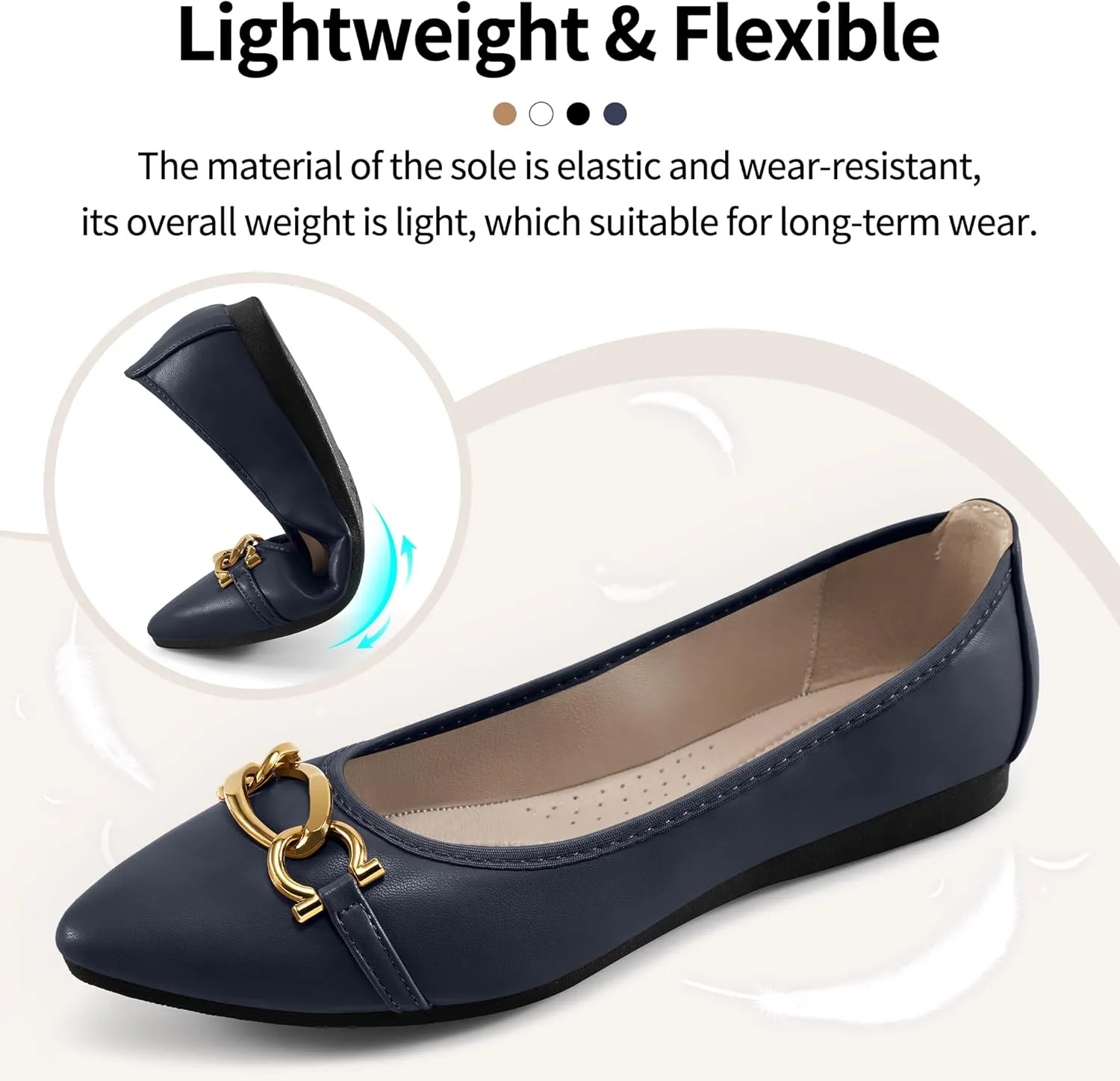 Ballet Flats Shoes for Women: Comfortable Work Dress Flats - Ladies Wedding Shoes for Walking