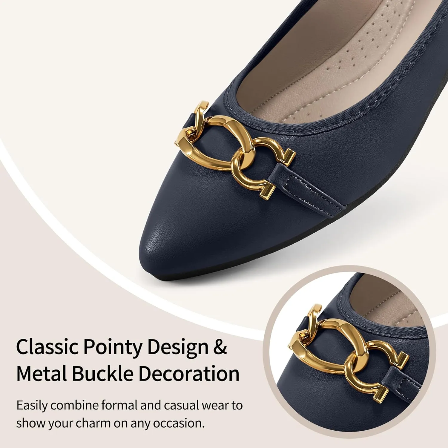 Ballet Flats Shoes for Women: Comfortable Work Dress Flats - Ladies Wedding Shoes for Walking