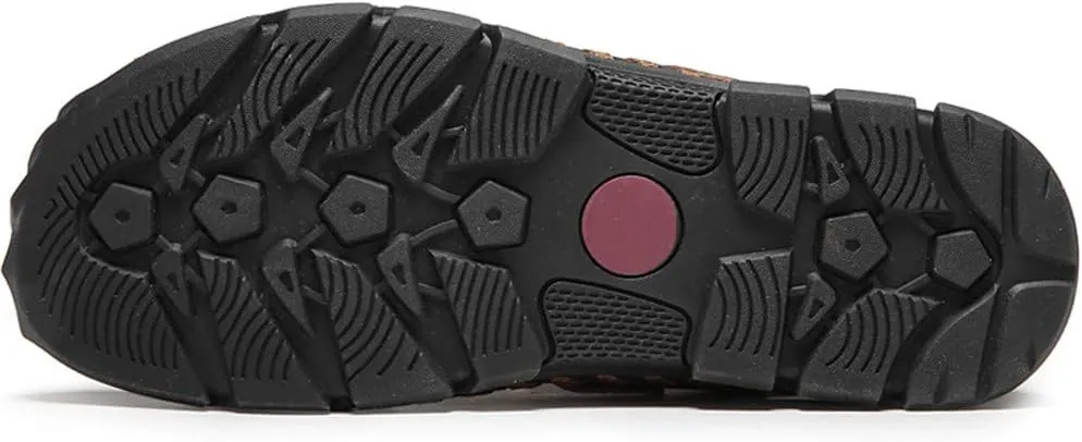 BIFINI Men's Handmade Leather Dress Sandals Adjustable Summer Walking Shoes