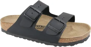 Birkenstock BIRK-051791 Arizona Soft Footbed Leather Sandals, Black, 41