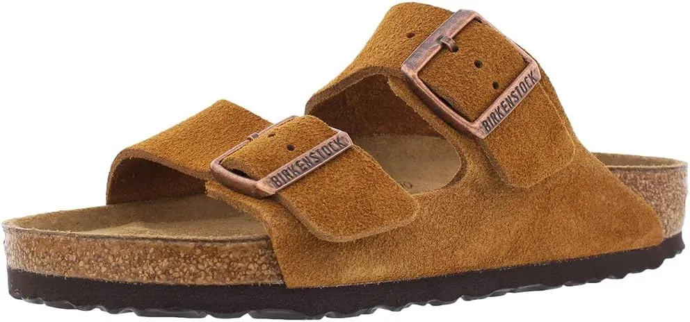 Birkenstock Men's Arizona Soft Footbed Sandals, Mink, Tan, 12 Medium US