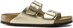 Birkenstock Womens Arizona Birko-Flor Open Toe Summer Sandals - Gold - 7-7.5
