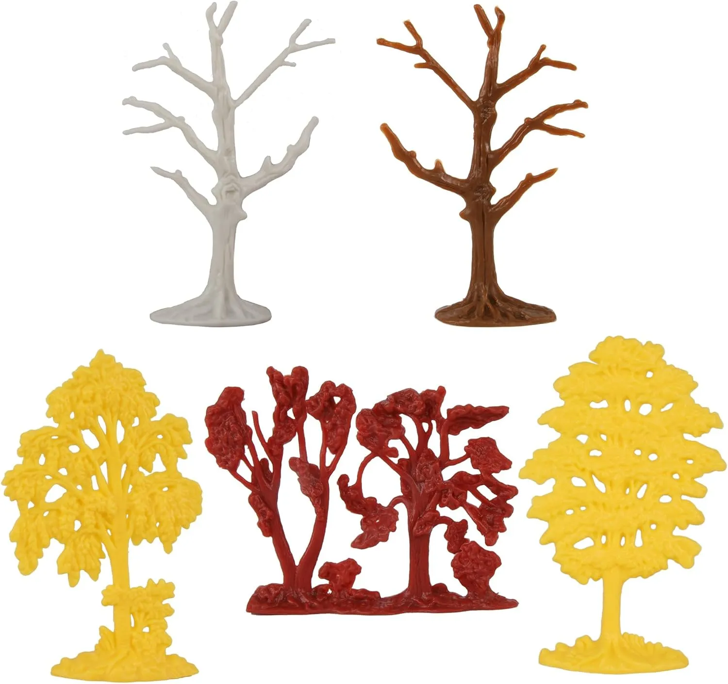 BMC CTS Fall Woodland Forest Trees - 8pc Plastic Playset Diorama Accessories