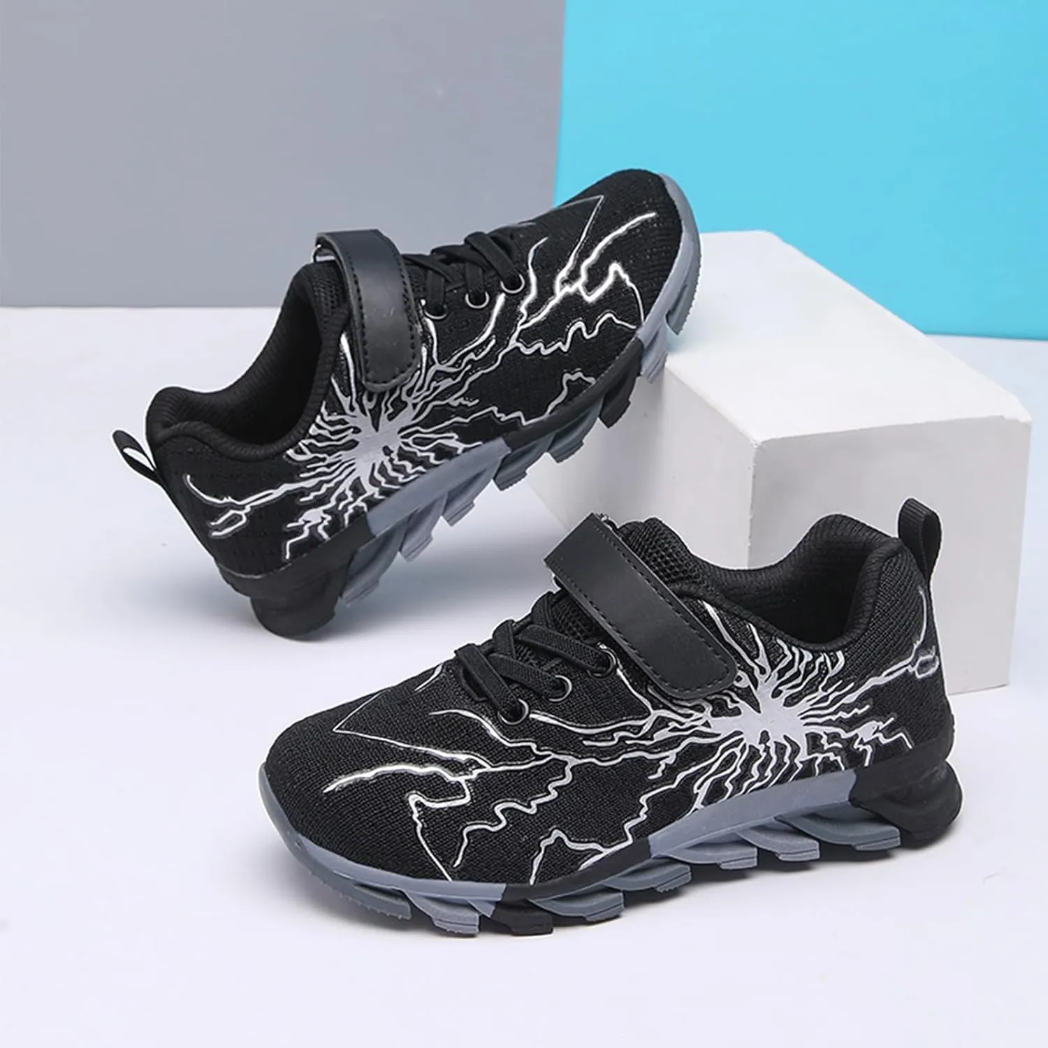 Boys Girls Sneakers Mesh Breathable Fashion Primary School Students Athletic Casual Rubber Sole Kids Running Shoes