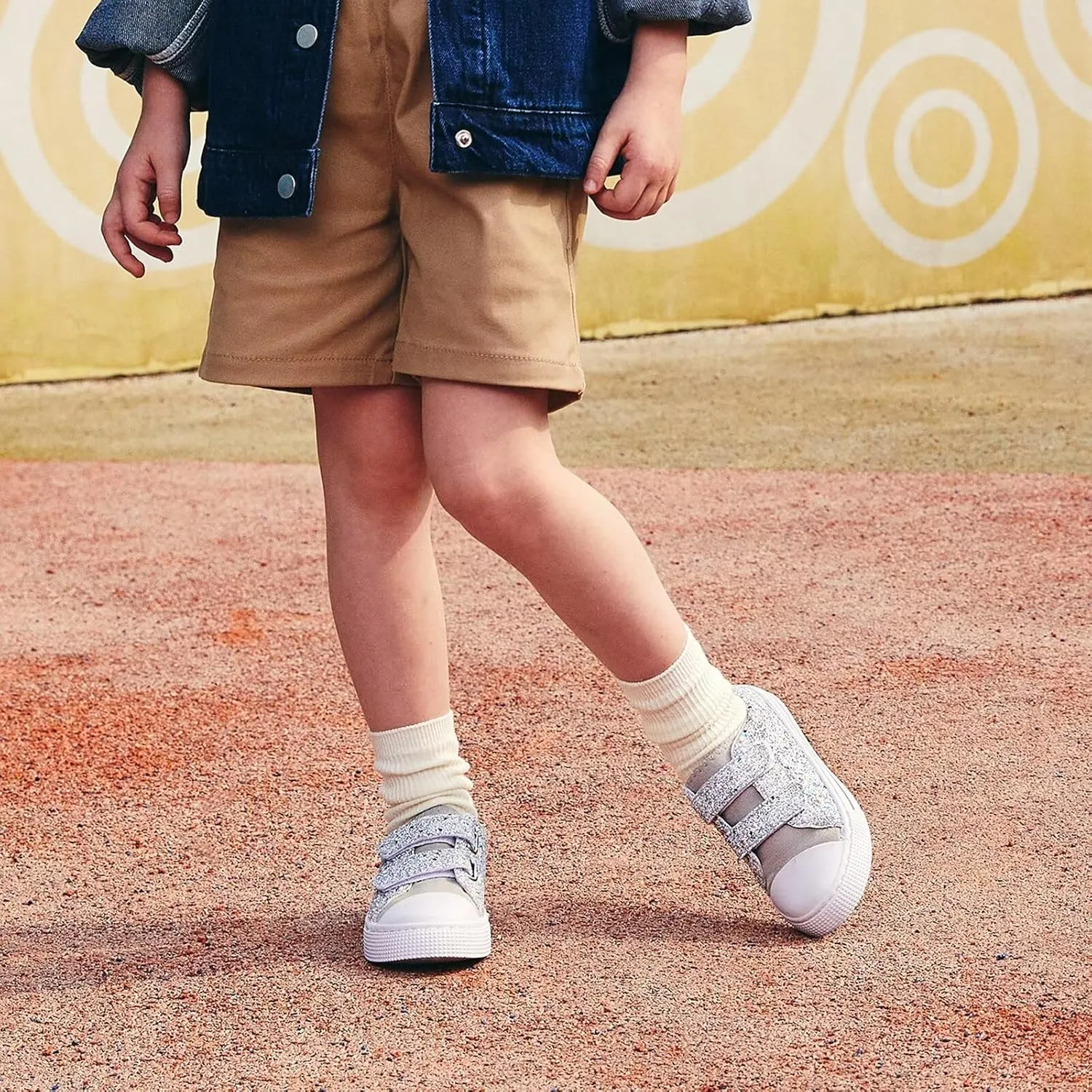 Boys Girls Sneakers Toddler Canvas Shoes Kids Walking Shoes with Hook and Loops