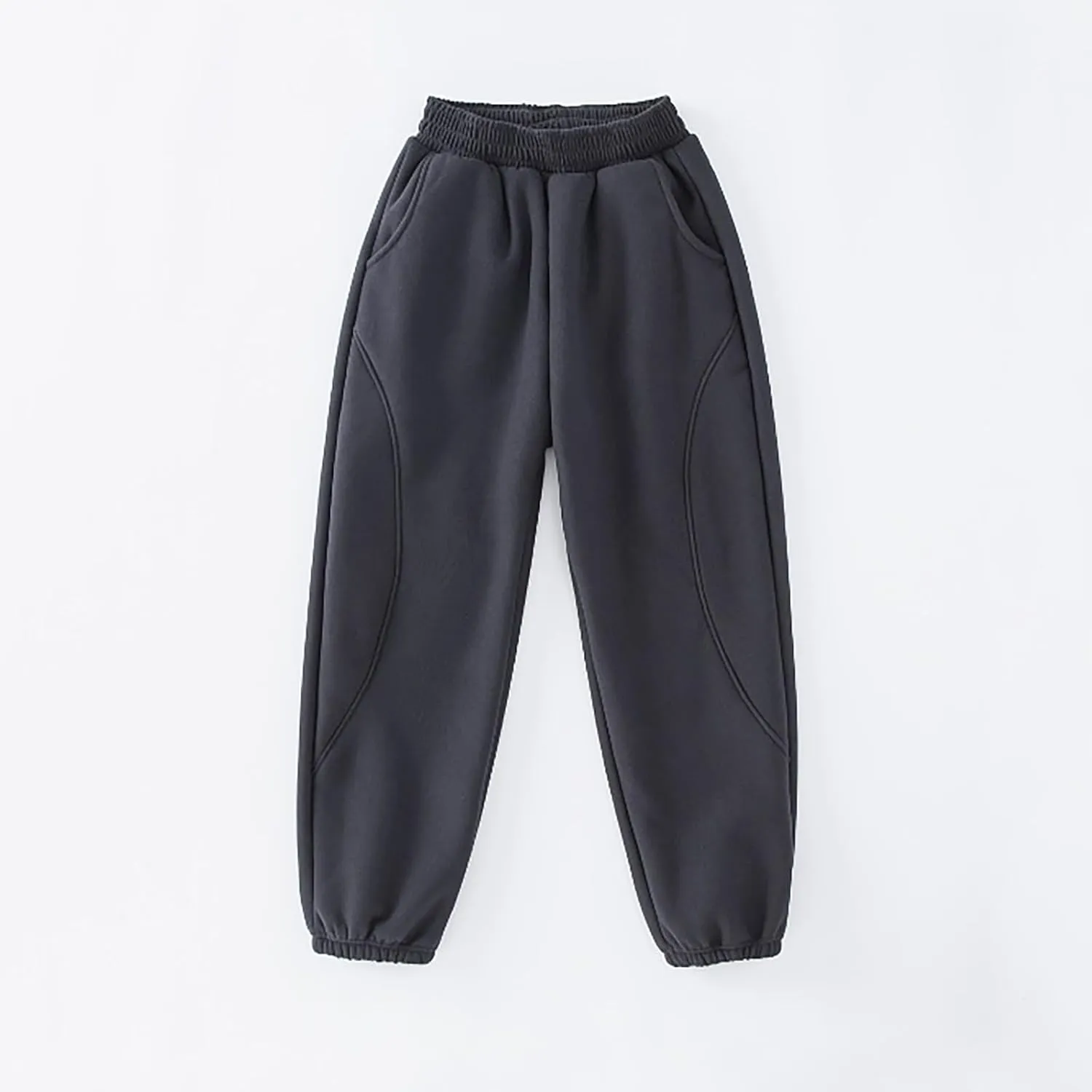 Boys Wide Leg Sweatpants Baggy Casual Long Pants Loose Elastic Waist Sports Running Joggers Trousers with Pocket