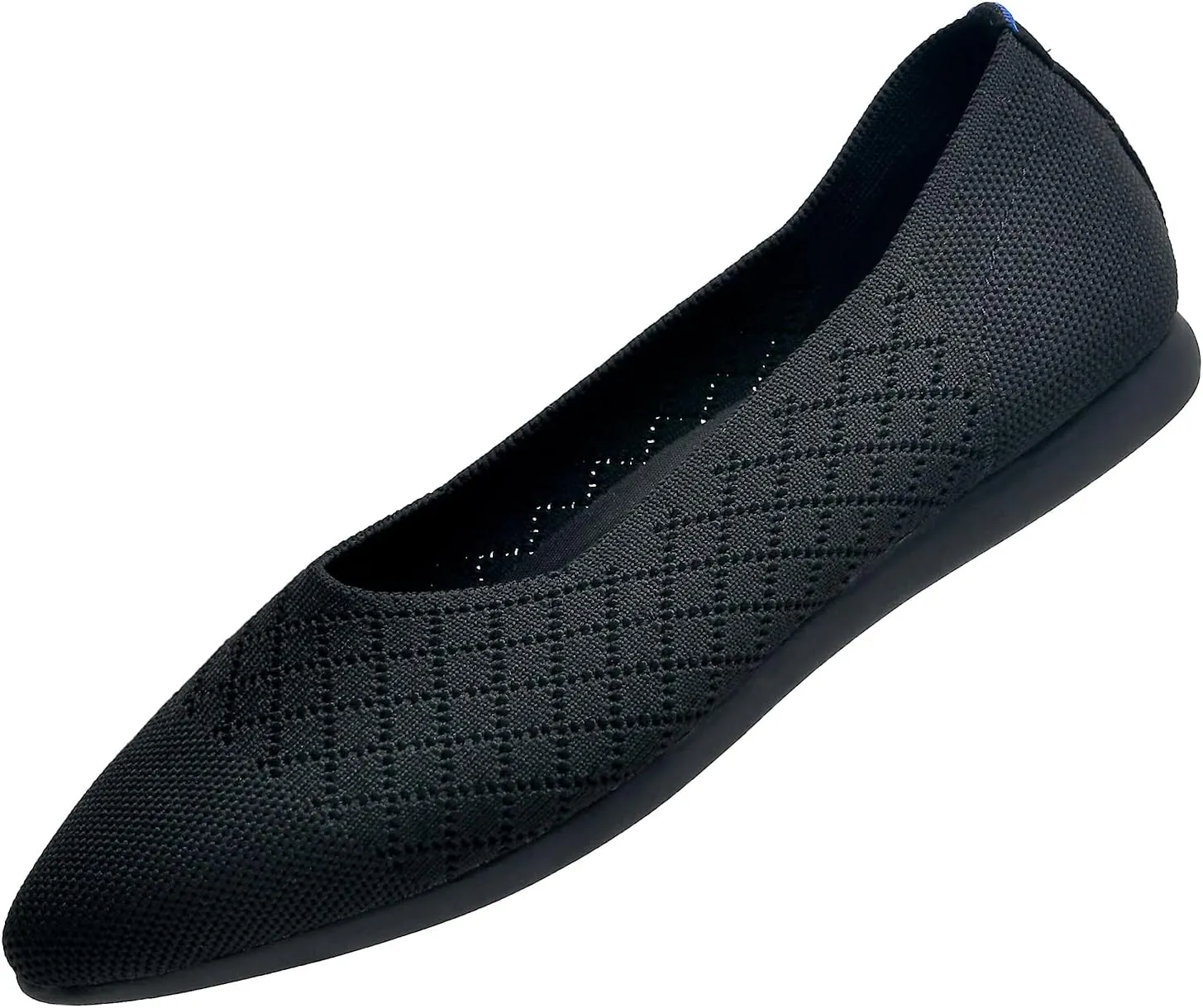 Buyrew Women's Flats Pointed Toe Ballet Shoes Knit Dress Shoes Low Wedge Slip On Arch Support Walking Office Business Flats