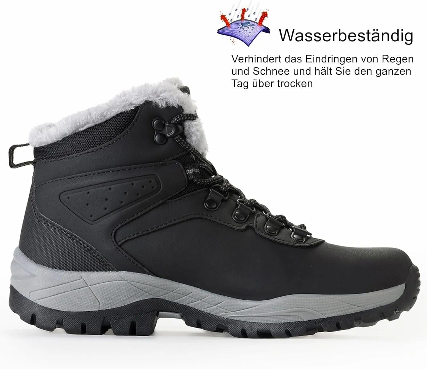 CC-Los Waterproof Winter Snow Boots for Women – Warm Outdoor Hiking Booties, Ladies' Work Shoes