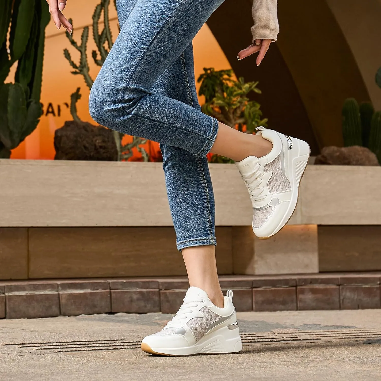 Cestfini Fashion Wedge Heeled Sneakers for Women