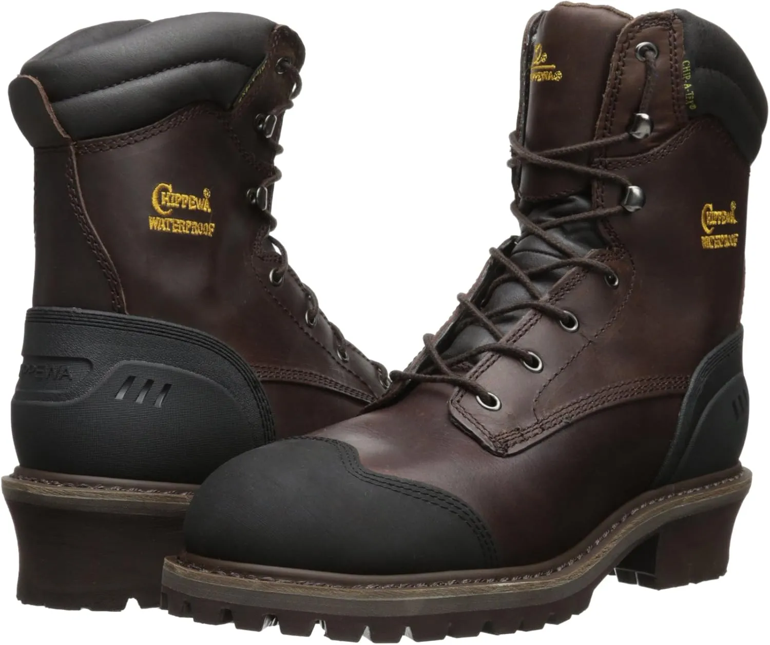 Chippewa Men's Black Oiled Waterproof Insulated Composition Rubber Toe Boot