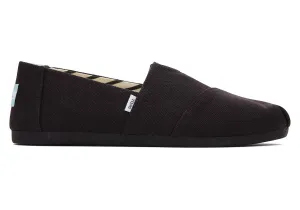 Classic Alpargata Recycled Cotton All Black Canvas
