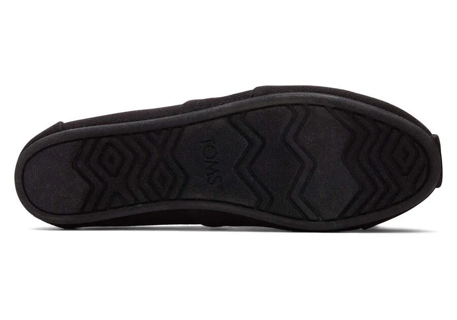 Classic Alpargata Recycled Cotton All Black Canvas