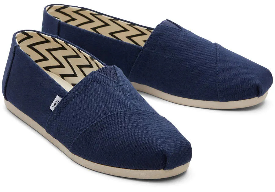 Classic Alpargata Recycled Cotton Navy Canvas