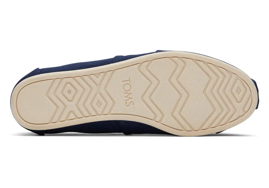 Classic Alpargata Recycled Cotton Navy Canvas