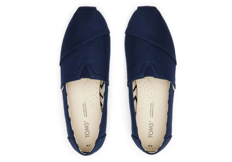 Classic Alpargata Recycled Cotton Navy Canvas